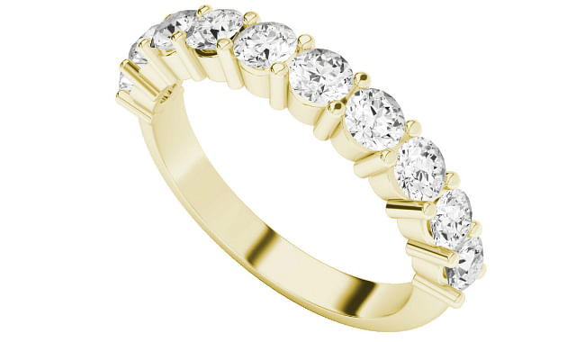 christmas gifts stylerocks-yellow-gold-rbc-diamond-half-eternity-ring